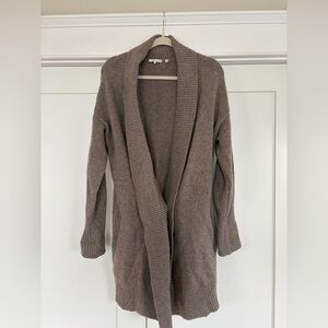 Cozy Brown Cashmere Women's Long Sweater